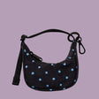 Baggu Crescent Bag Charm Black Blue Micro Dot