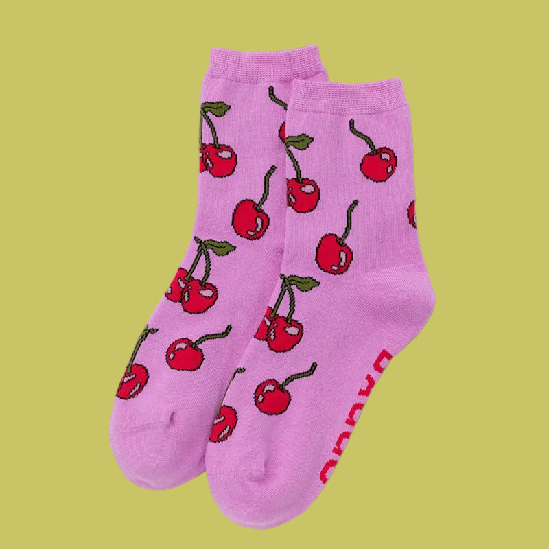 Baggu Crew Socks - Cherries