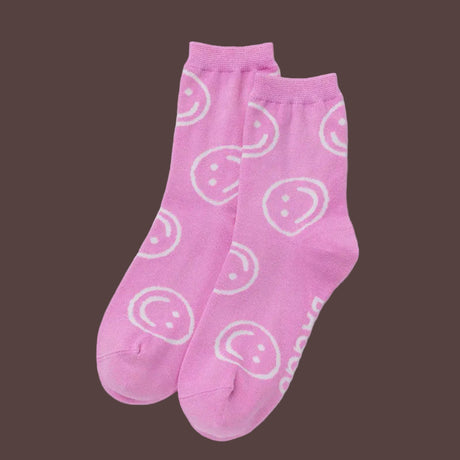 Baggu Crew Socks - Pink Happy