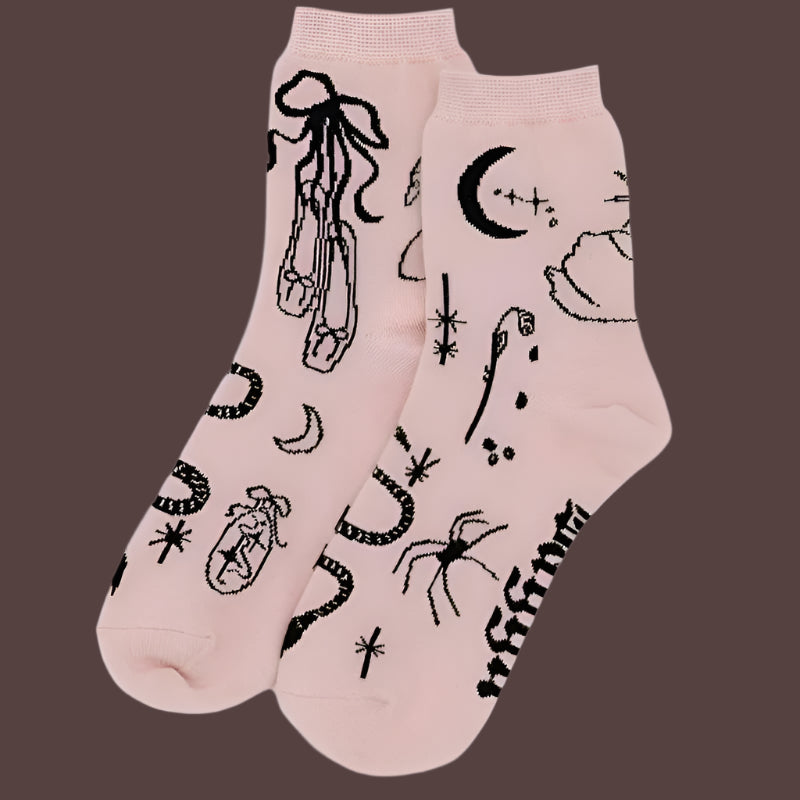 Baggu Crew Socks - Ballet Icons