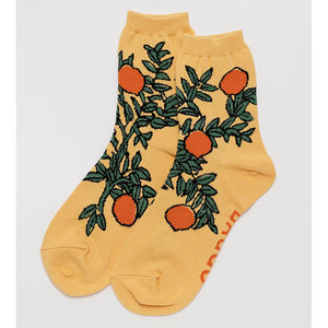 Baggu Crew Socks - Orange Tree