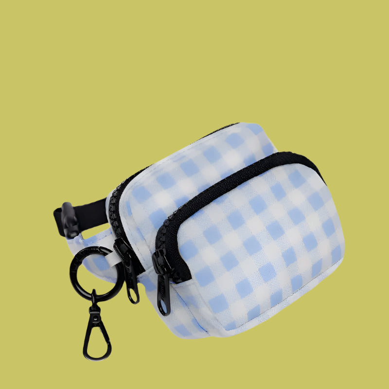 Baggu Fanny Pack Charm - Light Blue Gingham