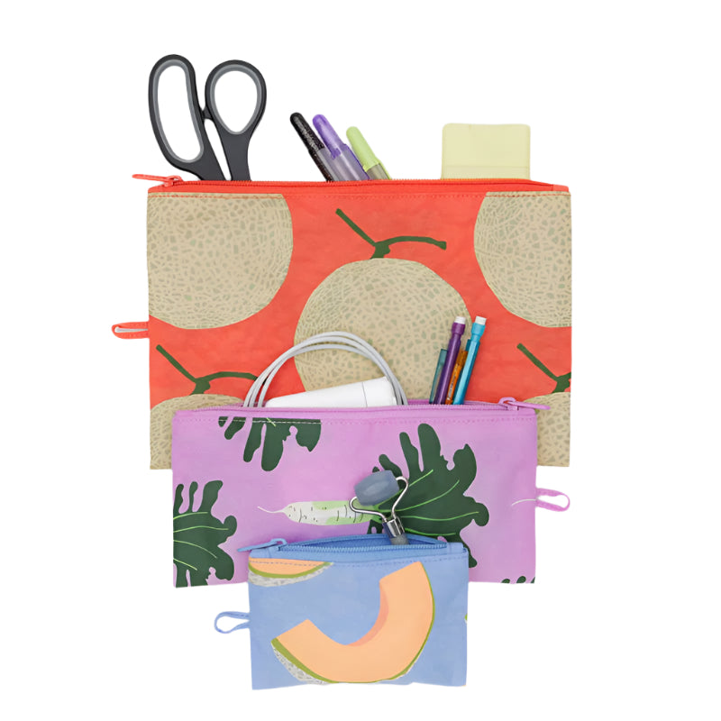 Baggu Flat Pouch Set in Fancy Animals main image 0