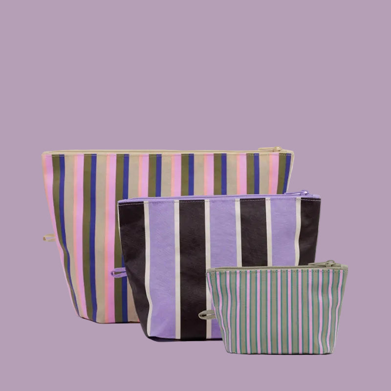 Baggu Go Pouch Set - Candy Shop Stripes