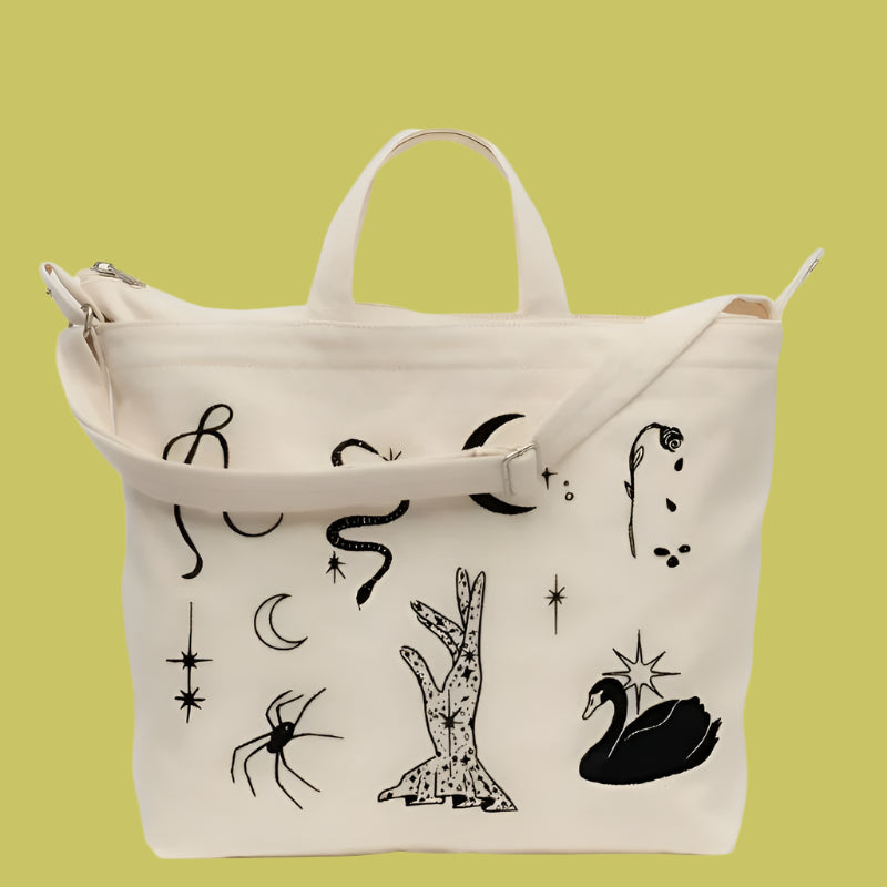 Baggu Horizontal Duck Bag - Embroidered Ballet Icons