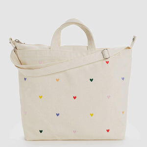 Baggu Horizontal Duck Bag - Embroidered Hearts