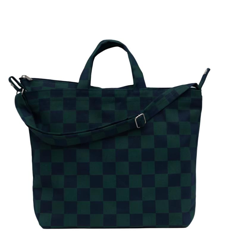 Baggu Horizontal Duck Bag - Navy Green Check