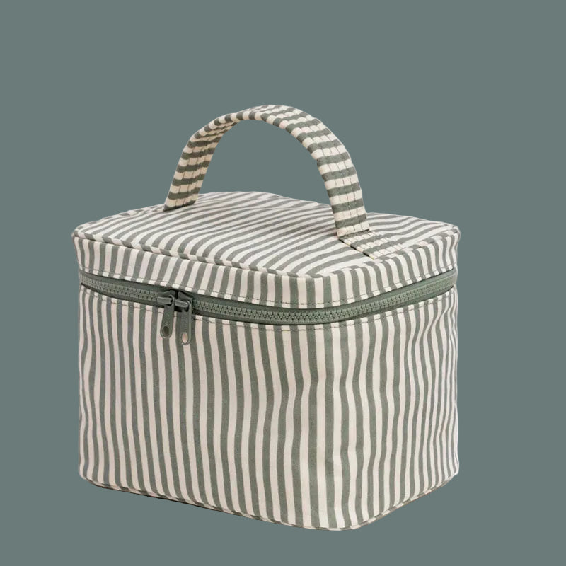 Baggu Large Cosmetic Case Sage Stripe