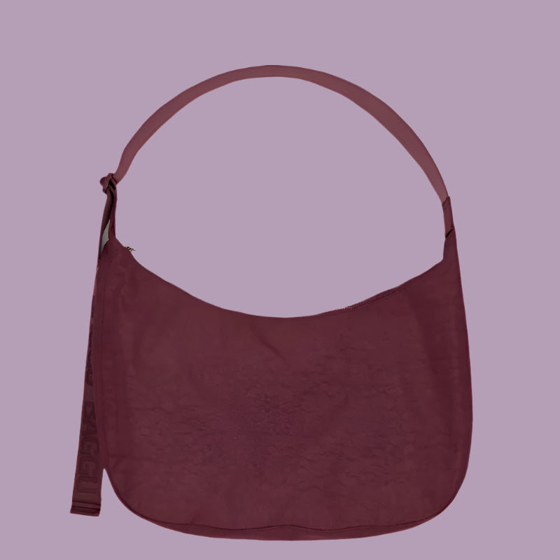 Baggu Large Nylon Crescent Bag Mahogany