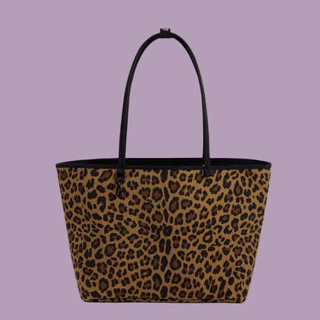 Baggu Large Nylon Reversible Tote Leopard Mix