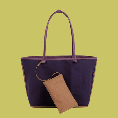 Baggu Large Nylon Reversible Tote Purple