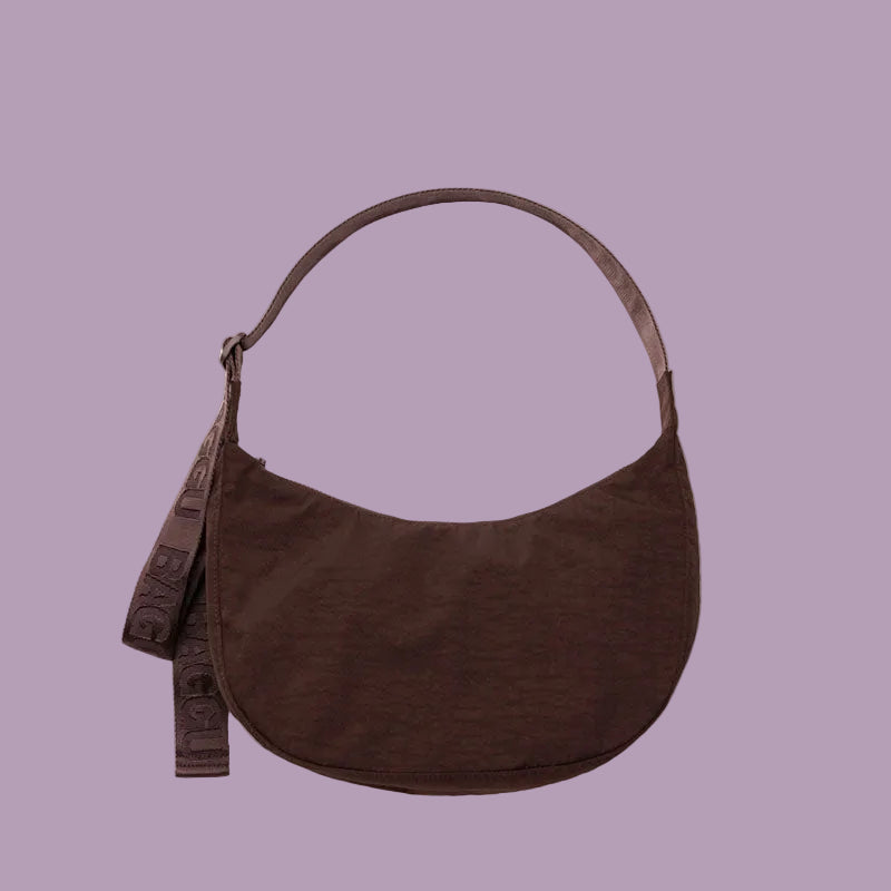 Baggu Medium Nylon Crescent Bag - Coffee