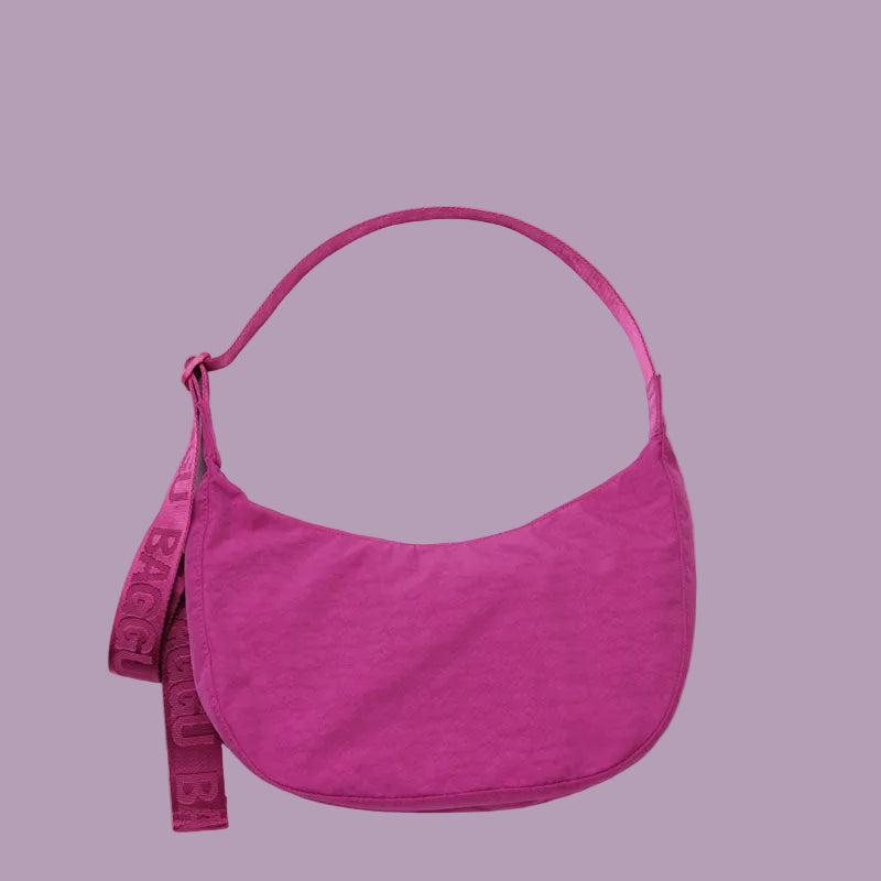 Baggu Medium Nylon Crescent Bag - Deep Fuschia