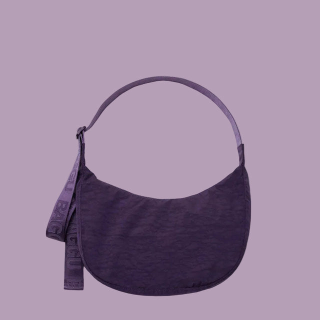 Baggu Medium Nylon Crescent Bag - Fig