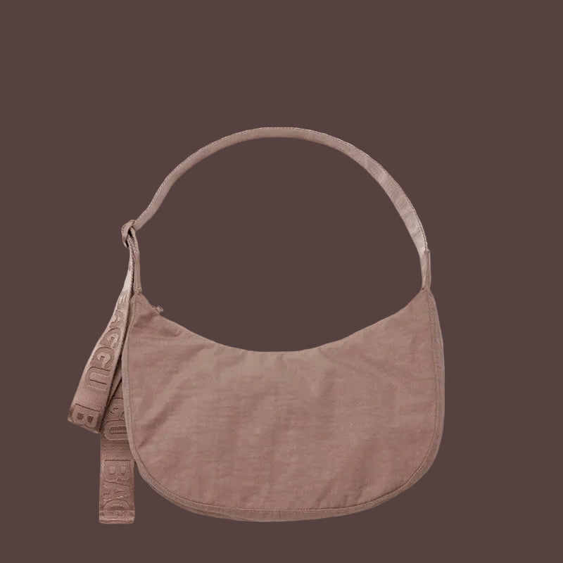 Baggu Medium Nylon Crescent Bag - Toasted Almond