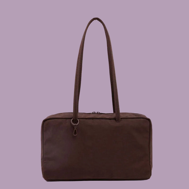 Baggu Medium Nylon Bowler Bag - Coffee