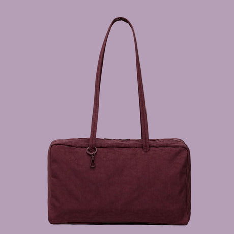 Baggu Medium Nylon Bowler Bag Mahogany