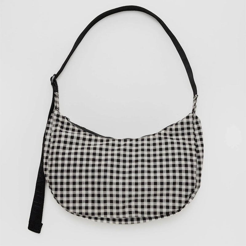 BAGGU Medium Nylon Crescent Bag - Deep Sea