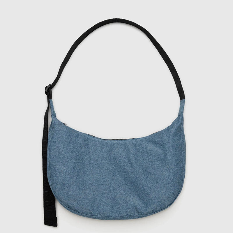 Baggu Medium Nylon Crescent Bag - Digital Denim