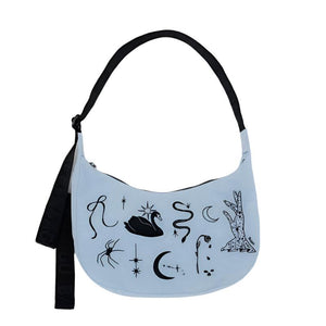 Baggu Medium Nylon Crescent Bag - Embroidered Ballet Icons