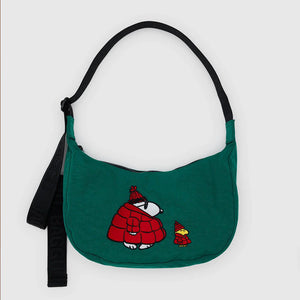 Baggu Medium Nylon Crescent Bag - Snoopy & Woodstock