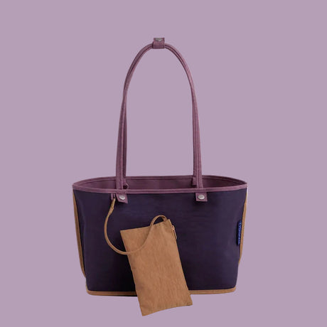 Baggu Medium Nylon Reversible Tote Purple