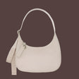 Baggu Medium Recycled Leather Crescent Bag - Stone