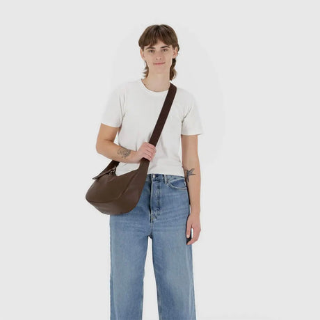 Baggu Medium Recycled Leather Crescent Bag