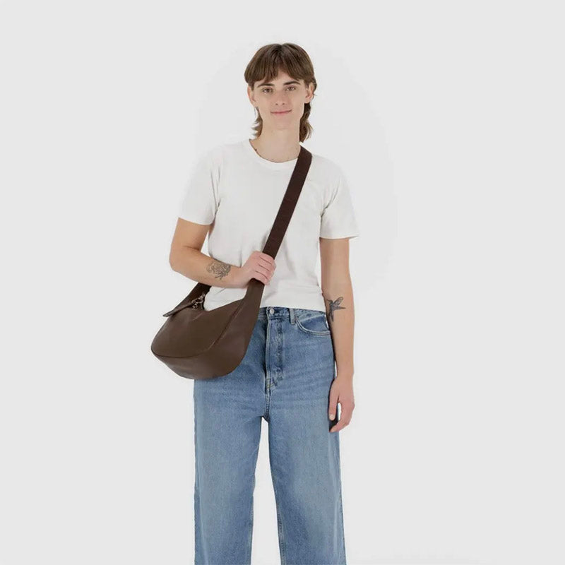 Baggu Medium Recycled Leather Crescent Bag