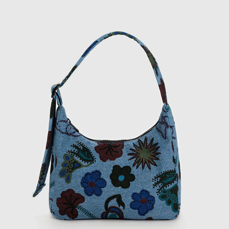 Baggu Mini Nylon Shoulder Bag - Digital Denim Birds