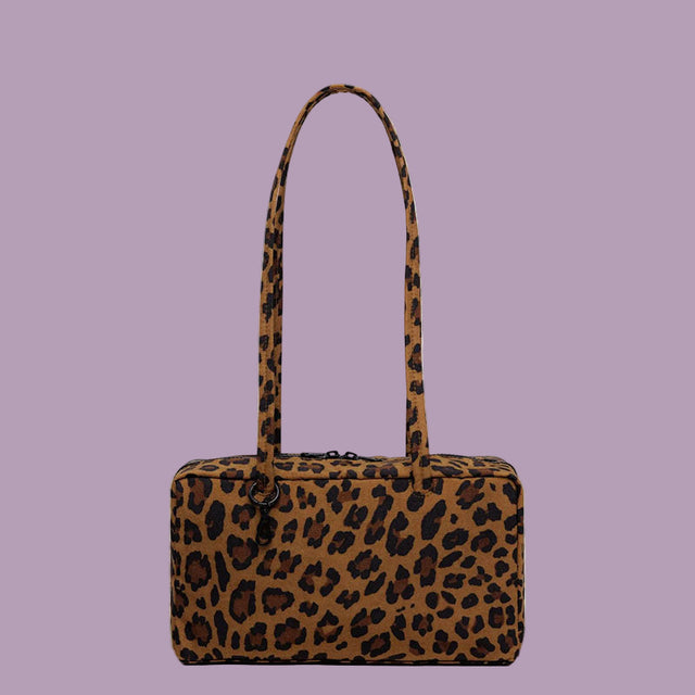 Baggu Nylon Bowler Bag Leopard