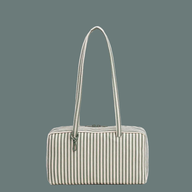 Baggu Nylon Bowler Bag Sage Stripe