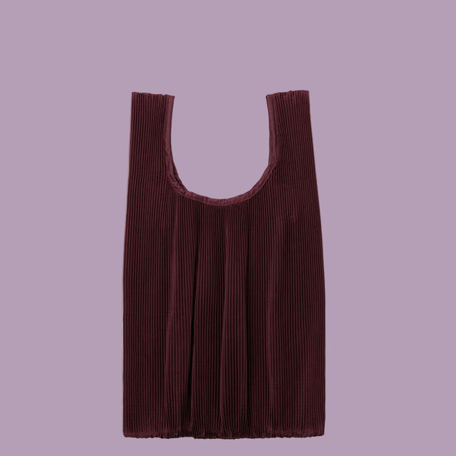 Baggu Pleated Bag Mahogany