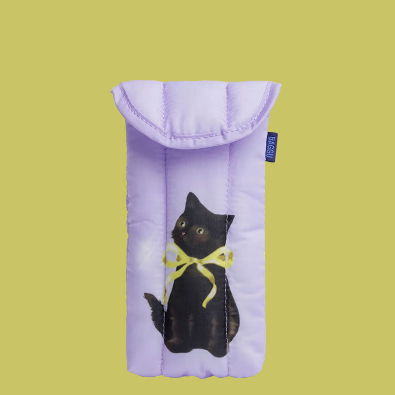 Baggu Puffy Glasses Sleeve - Cats front