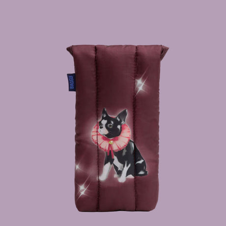 Baggu Puffy Glasses Sleeve - Fancy Dogs back