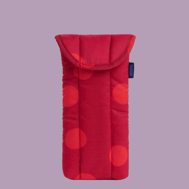 Baggu Puffy Glasses Sleeve Red Polka Dot