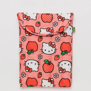 Baggu Puffy Laptop Bag - Hello Kitty Apple