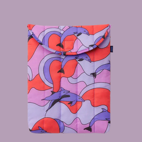 Baggu Puffy Laptop Bag Dolphins