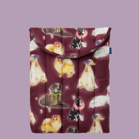 Baggu Puffy Laptop Bag - Fancy Dogs