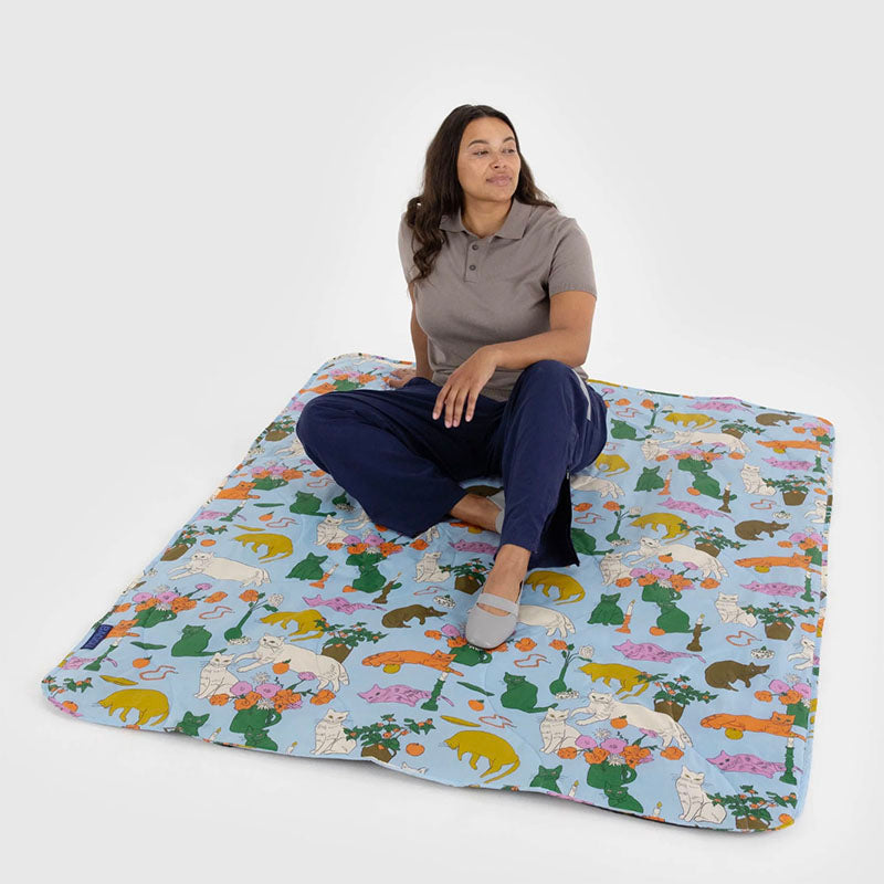 Baggu Puffy Picnic Blanket - Table Cat