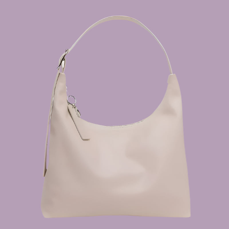 Baggu Recycled Leather Shoulder Bag - Stone