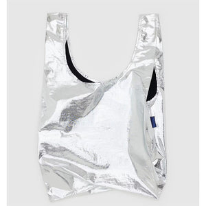 Baggu Reusable Shopping Bag - Metallic Silver