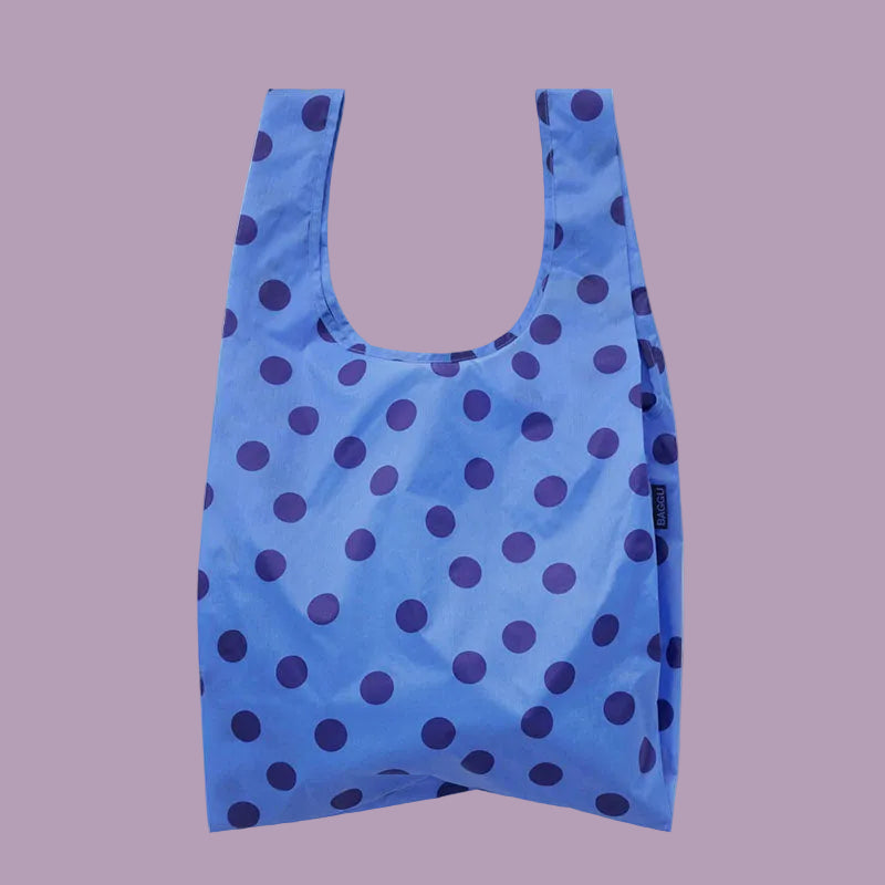 Baggu Reusable Shopping Bag Blue Polka Dot