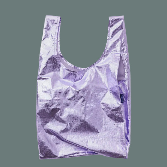 Baggu Reusable Shopping Bag Metallic Lavender