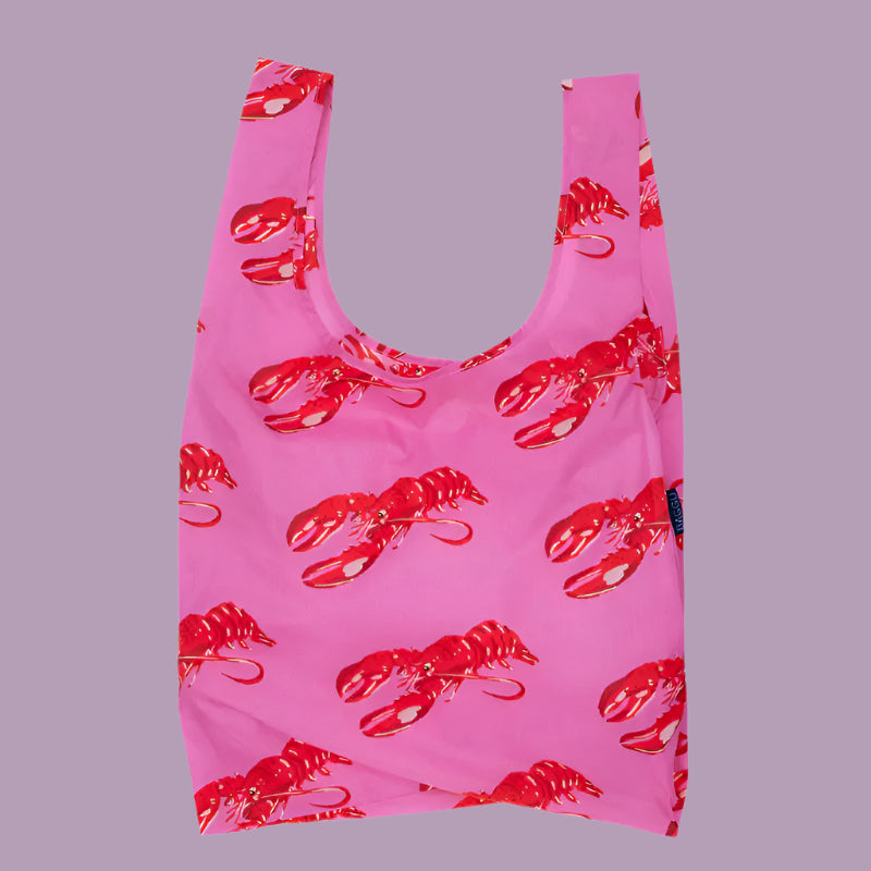 Baggu Reusable Shopping Bag Pink Lobsters