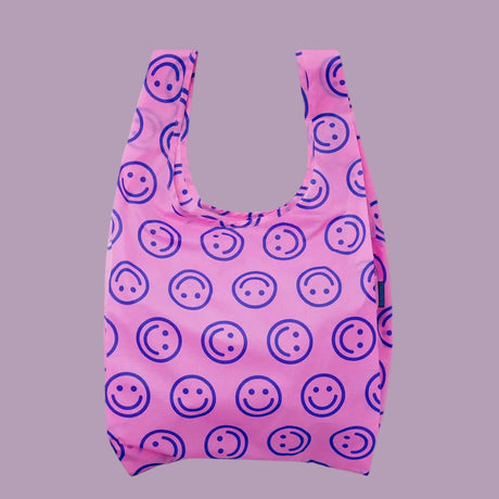 Baggu Reusable Shopping Bag Pop Pink Happy