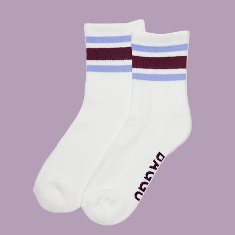 Baggu Ribbed Sock Ivory Stripe