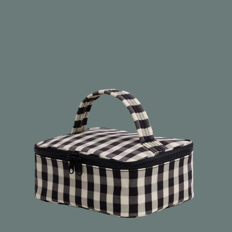 Baggu Small Cosmetic Case Black Cream Gingham