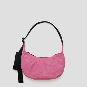 Baggu Small Nylon Crescent Bag - Azaela Pink