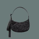 Baggu Small Nylon Crescent Bag Charcoal Ditsy Floral